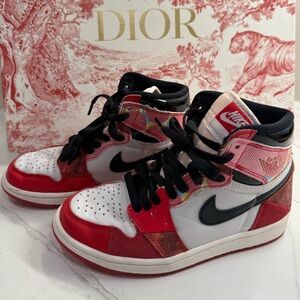 Nike AJ One High Top, Across the Spiderverse Sneakers, Boys Size 4, Like New